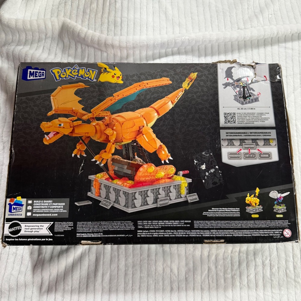 Mega Pokemon Motion Charizard Building Set 1664 Pcs HMW05 Mechanized Model - Picture 4 of 8
